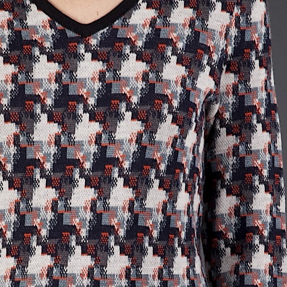 RAG & BONE | Mariah Houndstooth Long-Sleeve Merino Wool Sweater Dress | M - Picture 5 of 13